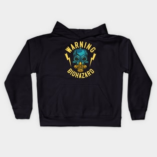 WARNING BIOHAZARD CORONAVIRUS COVID-19  T-SHIRT DESIGN Kids Hoodie